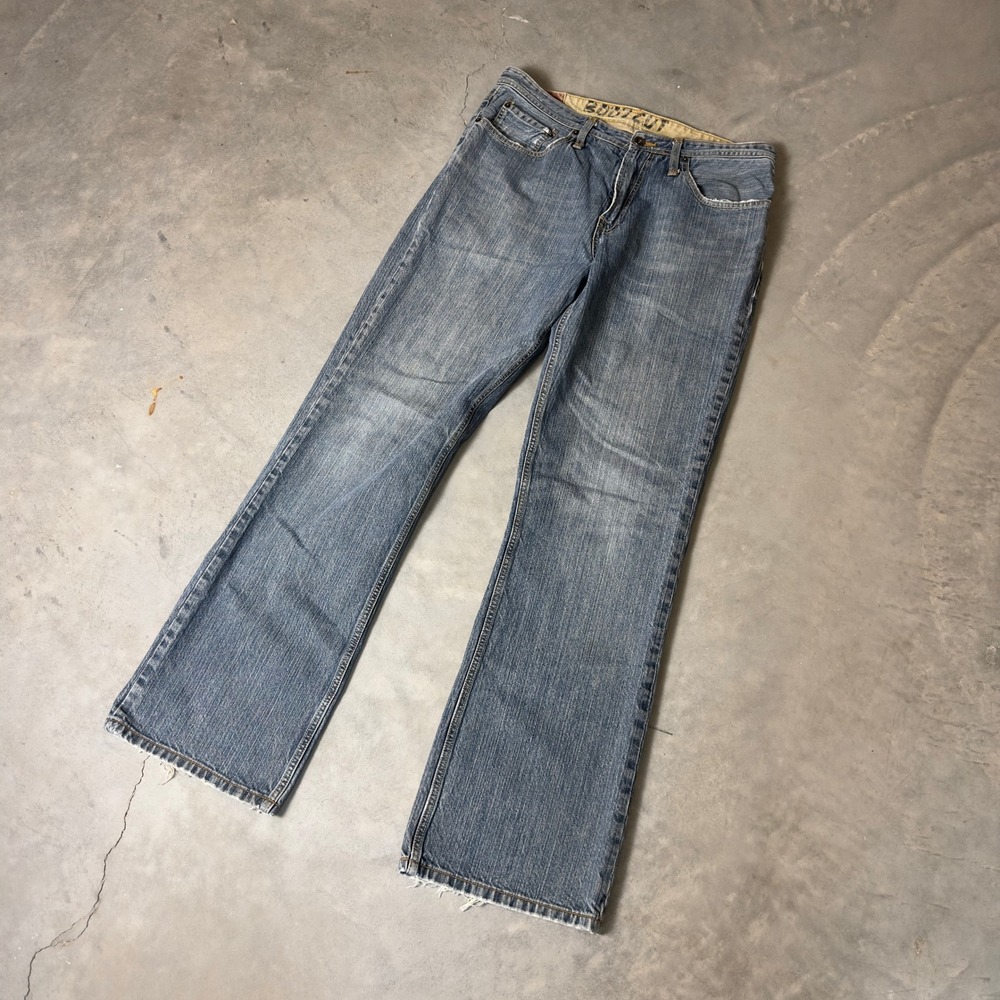 Vintage Bailey's Point Bootcut Jeans Mens 34x34 Blue Baggy Western Grunge